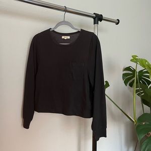 Madewell Long Sleeve Cropped Pocket Tee